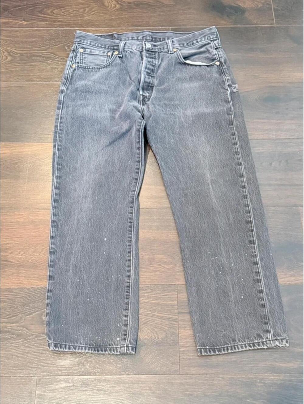 Levi’s 501 Original Fit Jeans – W34 L34 Black/Grey Wash 014